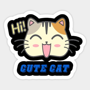 Cute cat lover Sticker